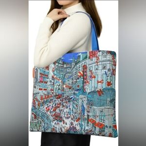 " Limited Edition" Illustrated Tote Bag (Multicolor 🧡💙)